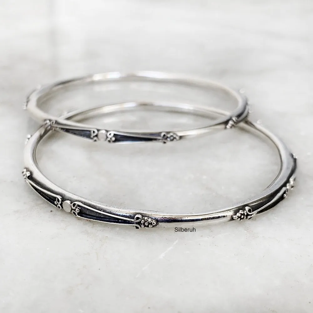 Tribal Silver Bangles