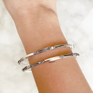 Tribal Silver Bangles
