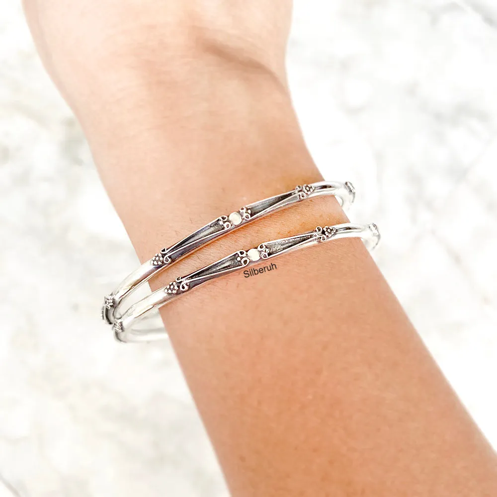 Tribal Silver Bangles