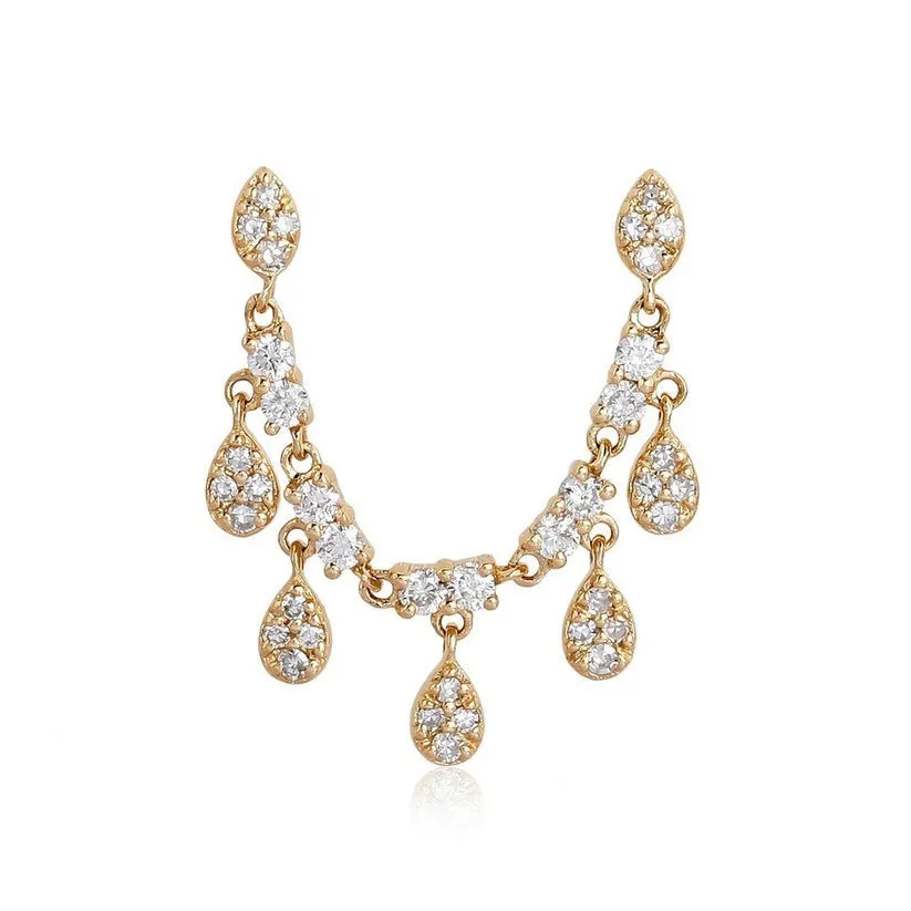 Whispering Diamond Drops Earrings